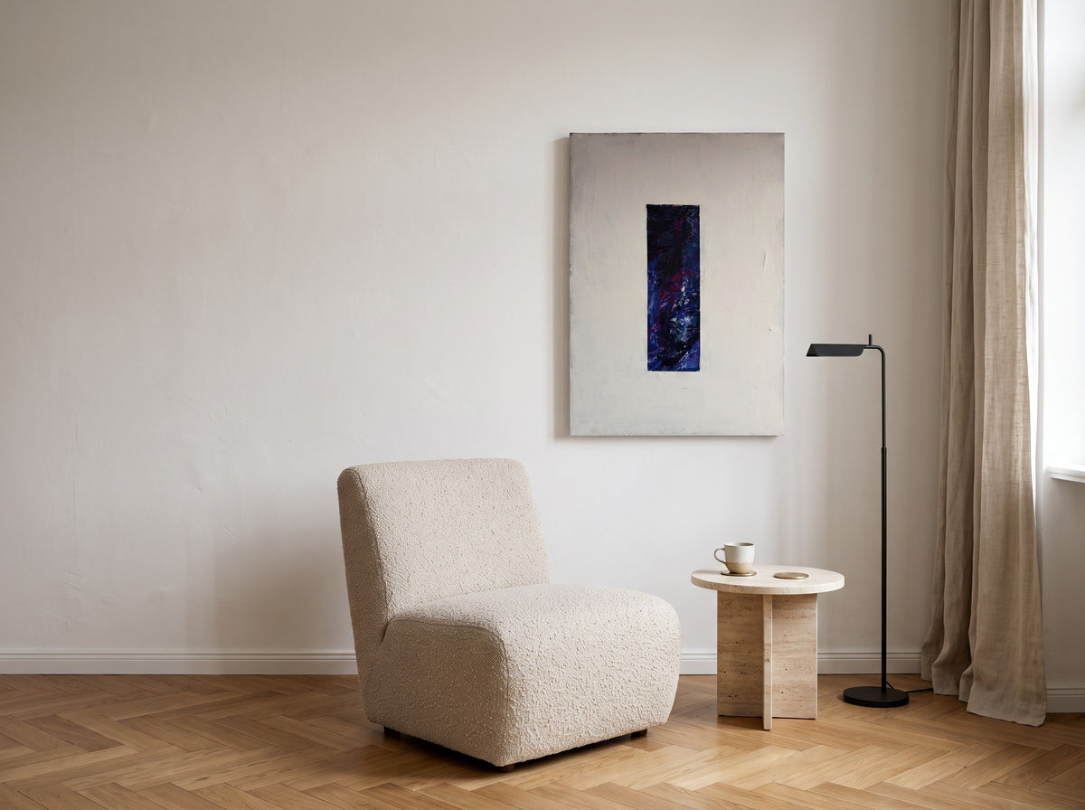 Spalt neben einem Lesesessel im Altbau, maßstabsgetreu (Visualisierung)
